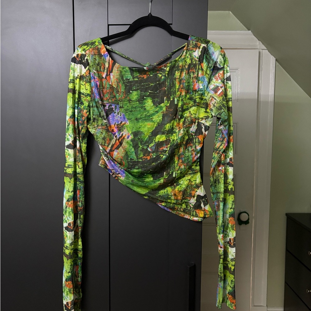 Fashion Nova Abstract Asymmetrical Top